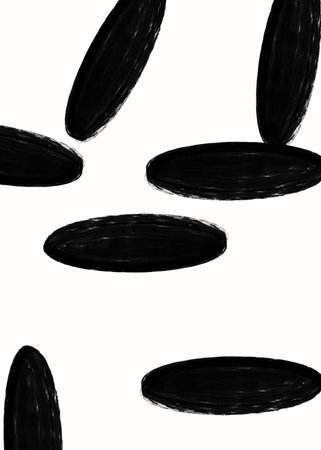Bold acrylic watercolour charcoal ink hand drawn illustrationの写真素材