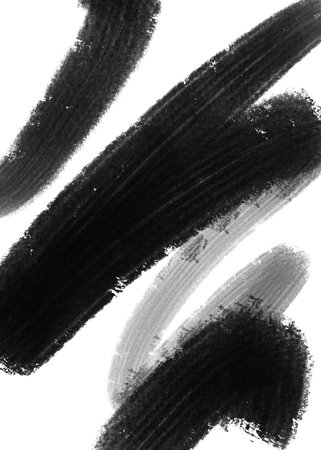 Bold acrylic watercolour charcoal ink hand drawn illustrationの写真素材