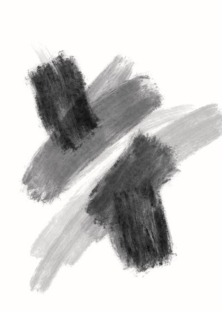 Bold acrylic watercolour charcoal ink hand drawn illustrationの写真素材