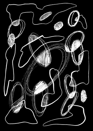 Hand-drawn geometric original pencil pattern illustrationの写真素材
