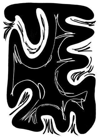 Hand-drawn geometric original pencil pattern illustrationの写真素材