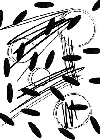 Hand-drawn geometric original pencil pattern illustrationの写真素材