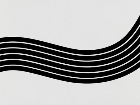 Abstract black white wavy line pattern background geometric design template card element minimalistic vertical horizontalの写真素材