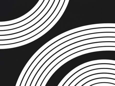 Abstract black white wavy line pattern background geometric design template card element minimalistic vertical horizontalの写真素材