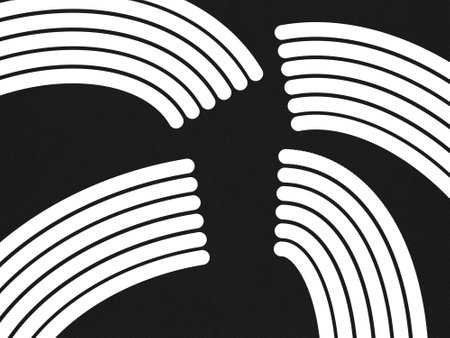 Abstract black white wavy line pattern background geometric design template card element minimalistic vertical horizontalの写真素材