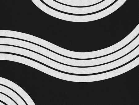 Abstract black white wavy line pattern background geometric design template card element minimalistic vertical horizontalの写真素材