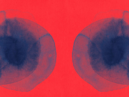 Abstract red and blue watercolor background texture digital painting pattern stamp paper...
