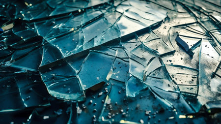 Broken glass. Generative AI. High quality illustrationの素材