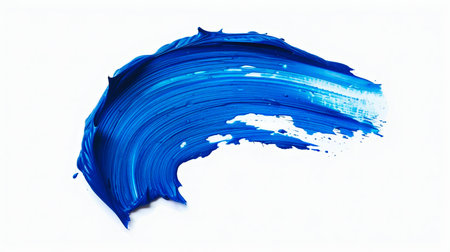 Abstract Artistry: Dynamic Blue Paint Stroke. Generative ai. High quality illustrationの素材