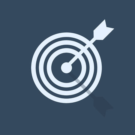 Target icon. Arrow with long shadow. Vectorのイラスト素材