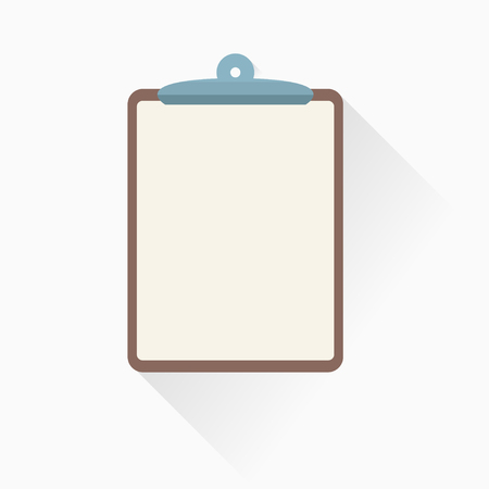 Clipboard icon in flat style with simple shadow. Vector illustrationのイラスト素材