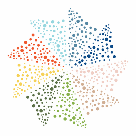 Colorful abstract pattern with circles. Vectorのイラスト素材