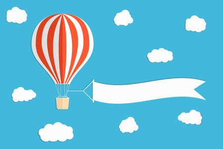 Flying Advertising Banner Hot Air Balloon With Vertical Banners