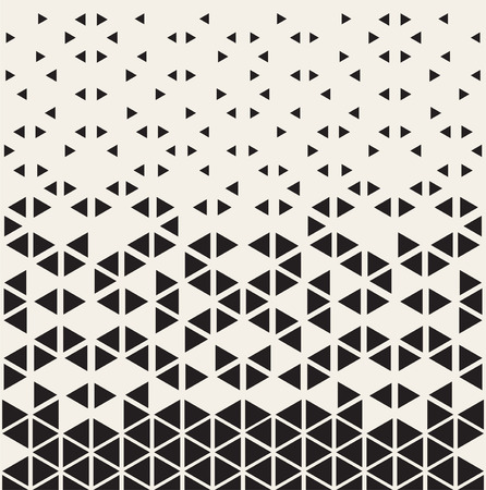 Halftone pattern. Geometric seamless pattern with triangles and halftone transition. Vector