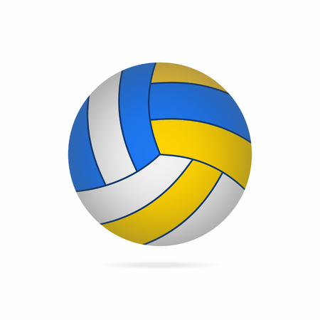 Volleyball ball with shadow isolated on white background. Vectorのイラスト素材