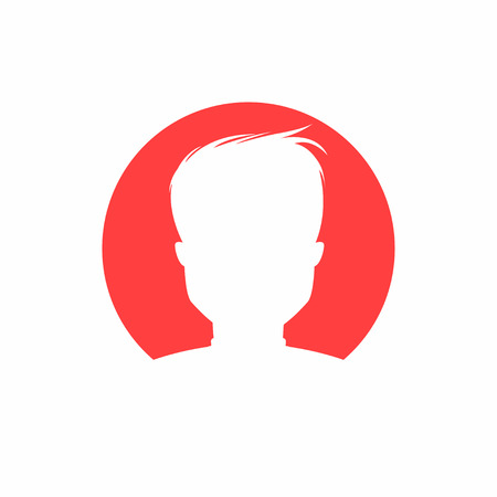 User icon. Simple man silhouette for app, website profile, user id icon. Vectorのイラスト素材
