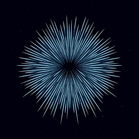 Firework is bursting with sparkles on dark nightのイラスト素材