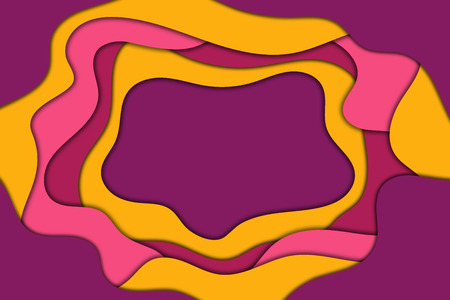 Abstract paper cut background. Colorful fluid background with paper cut texture for business presentation, flyer or topography website. Vectorのイラスト素材