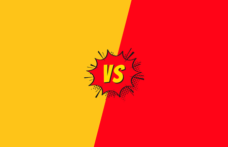 Versus background, VS letters. Concept of battle, fight, comparison and conflict. Versus background template in comic and pop art style. Vectorのイラスト素材