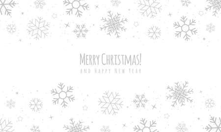 Christmas card background. Merry Christmas greeting card background with snowflakes and stars. Elegant Christmas background. Vectorのイラスト素材