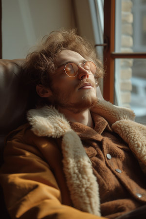 Unwinding at Home After a Busy Dayの素材