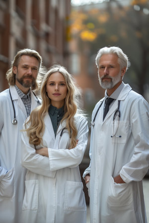 Group of Doctors, Ages 25 to 45, Posed for Portraitの素材