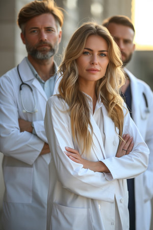 Group of Doctors, Ages 25 to 45, Posed for Portraitの素材