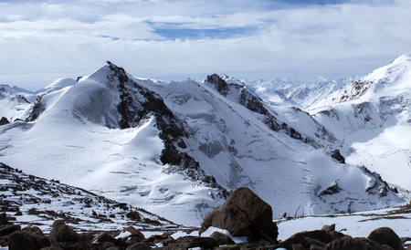 Kazakhstan. Almaty. Trans-Ili Alatau, Tianshan. Peak Youthの写真素材