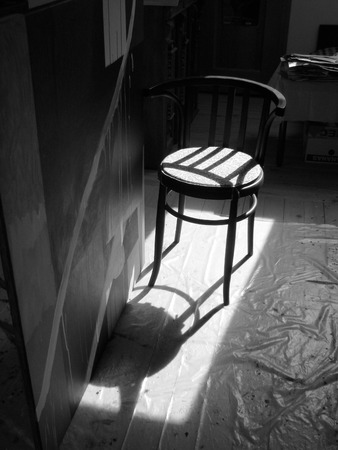 Chair and its shadowの写真素材