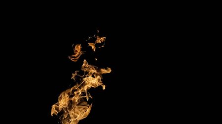 Fire flames on black background. fire on black background isolated. fire patterns
