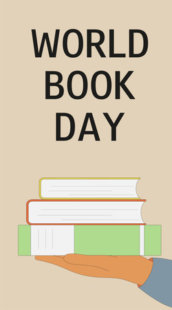 world book day. world reading day. Read books lovers. concept reading, library. education vector illustration. April 23のイラスト素材