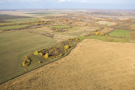Aerial photos of West Siberia for backgrounds and texturesの写真素材