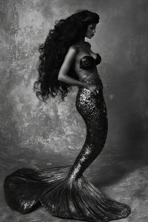 Stunning mermaid portraits captivating studio imagery with expert lighting and costume designの素材