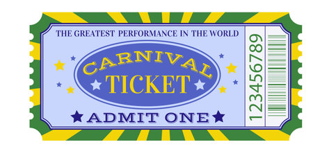 Carnival ticket for one personのイラスト素材