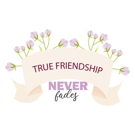 Friendship letteringのイラスト素材