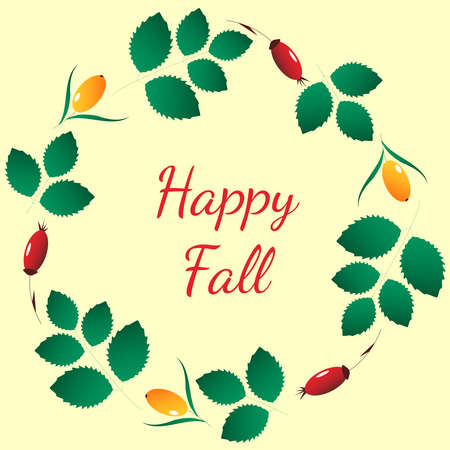 Card happy fallのイラスト素材