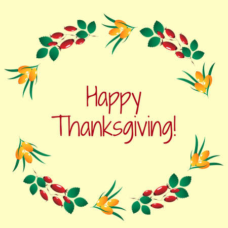 Card Happy Thanksgivingのイラスト素材
