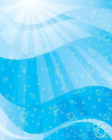 Abstract background of sunlight underwater.のイラスト素材