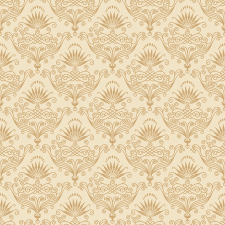 Seamless both side Damask wallpaper. Vector layered.のイラスト素材