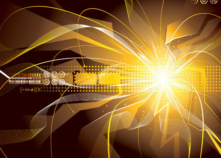 Technology background of energy sparks. のイラスト素材