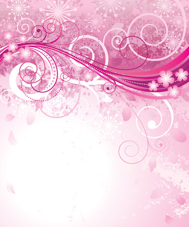 Abstract pink floral background in pink.のイラスト素材