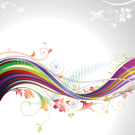 Floral Wave Vector Background.のイラスト素材