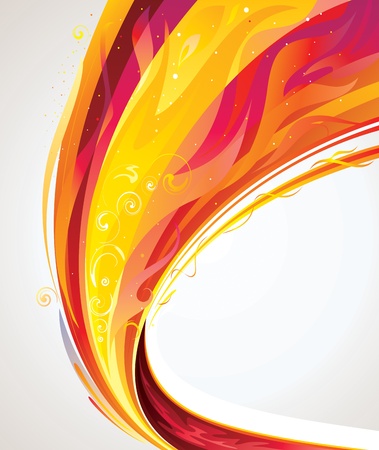 Abstract vertical flame glowing wave background.のイラスト素材