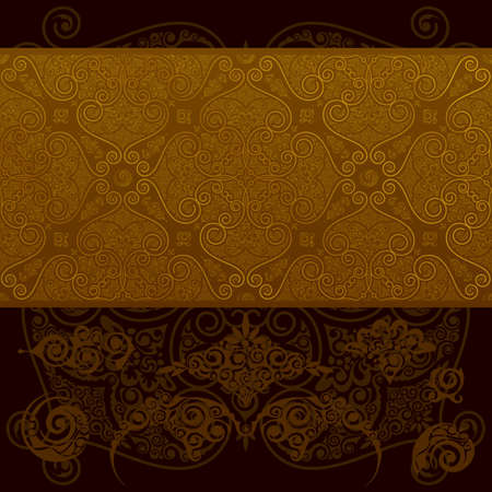 Seamless vintage wallpaper pattern, vector layered. のイラスト素材