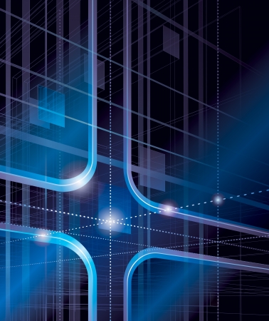 Abstract background technology blue background のイラスト素材