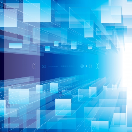 Abstract blue perspective technology background  のイラスト素材