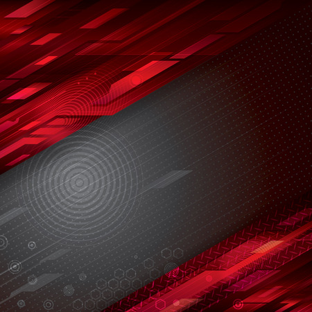 Digital abstract red technology background のイラスト素材