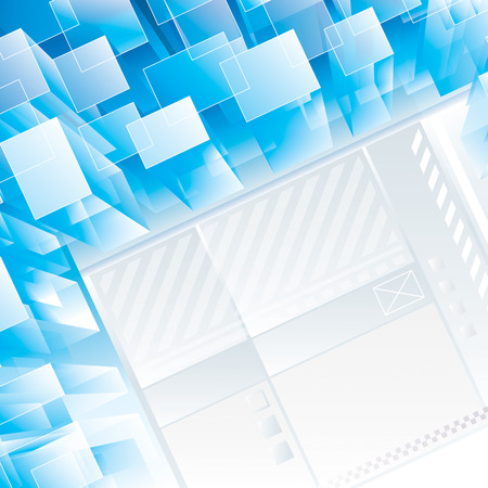 Abstract blue perspective technical background のイラスト素材