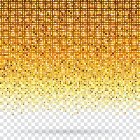 Golden pixels flickering texture abstract background.のイラスト素材