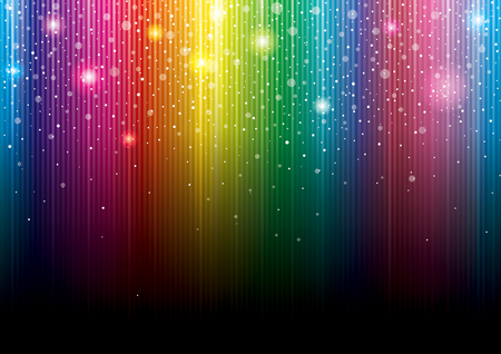 Glittering stars on colorful stripes background.のイラスト素材